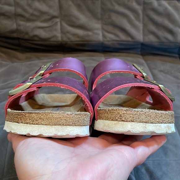 Birkenstock Womens Arizona SFB Fashion Rose Leather SUPER NICE!!! Sz 37 Womens 7 - Picture 14 of 16